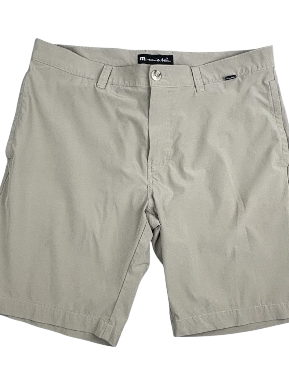 Travis Mathew Carlsbad Shorts Mens 36 Beige Performance Stretch Golf
